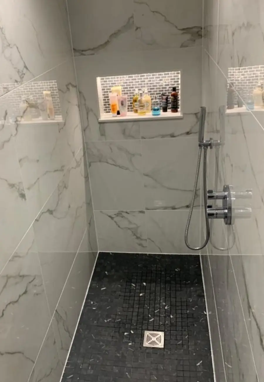 Project of Grey Bathroom shower completed by Leading Bathroom Showroom in Doncaster - Bathroom Studio.