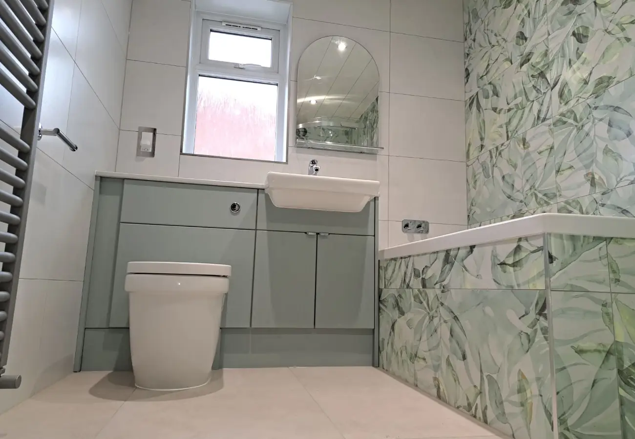 Urban Jungle Tiled Bathroom Projects completed by Bathroom Studio